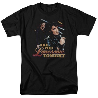 Elvis Presley Are You Lonesome Mens T Shirt Black Retro Pop Classics