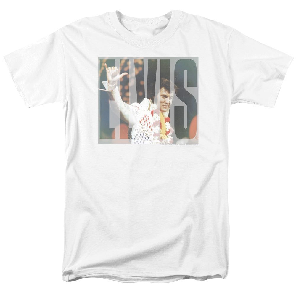 Elvis Presley Aloha Knockout Mens T Shirt White Retro Pop Classics