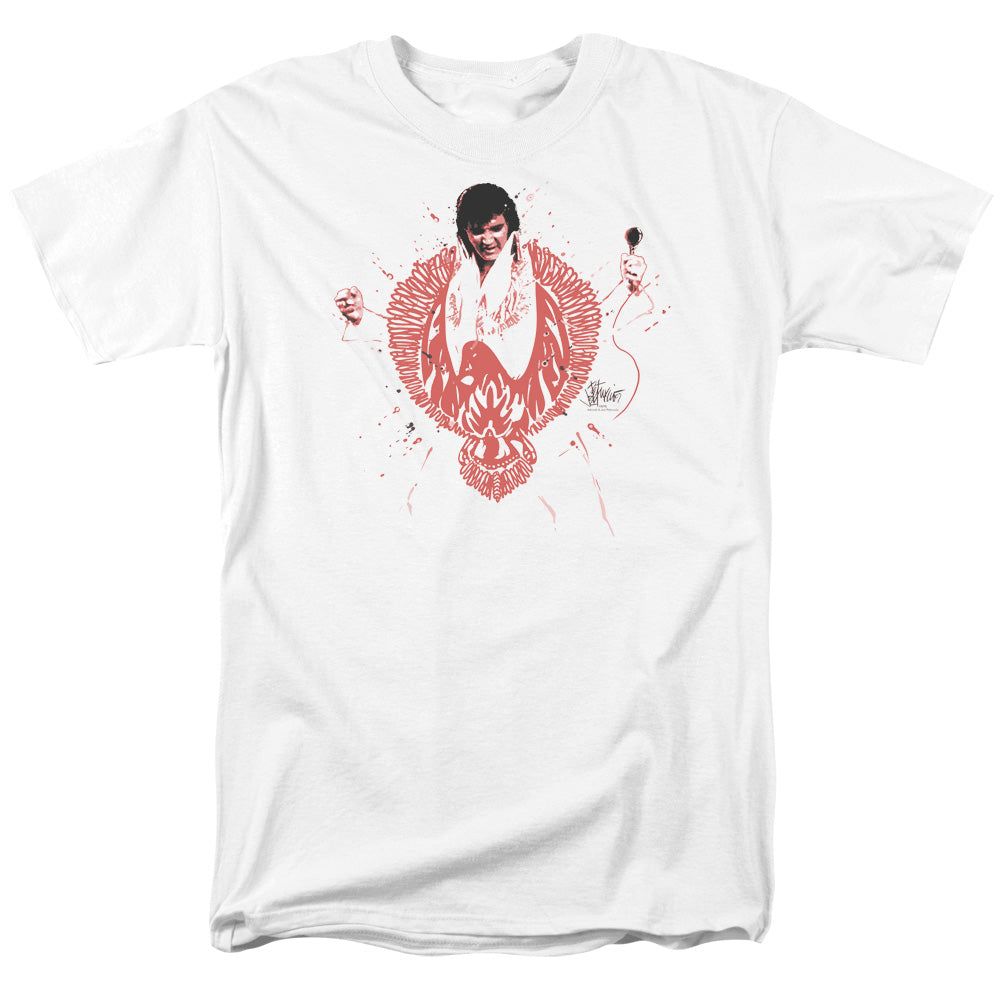 Elvis Presley Red Pheonix Mens T Shirt White Retro Pop Classics
