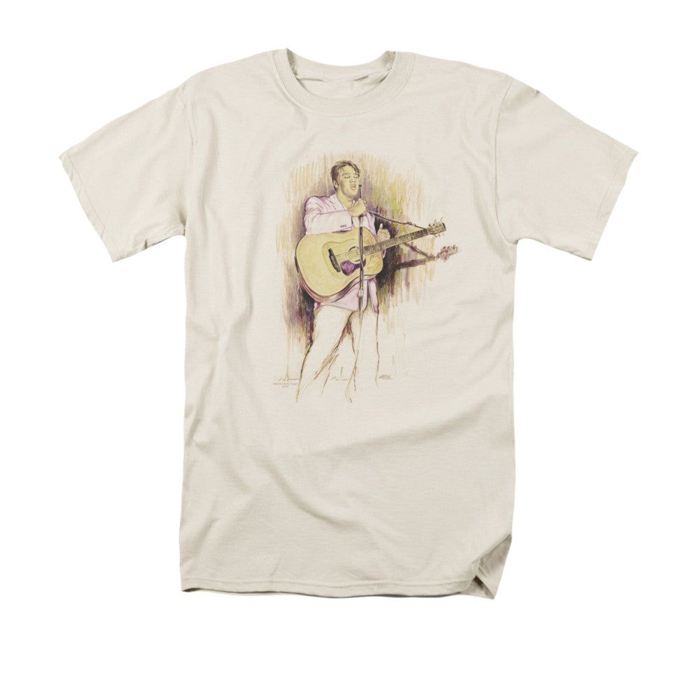Elvis Presley I Was The One Mens T Shirt Cream Retro Pop Classics