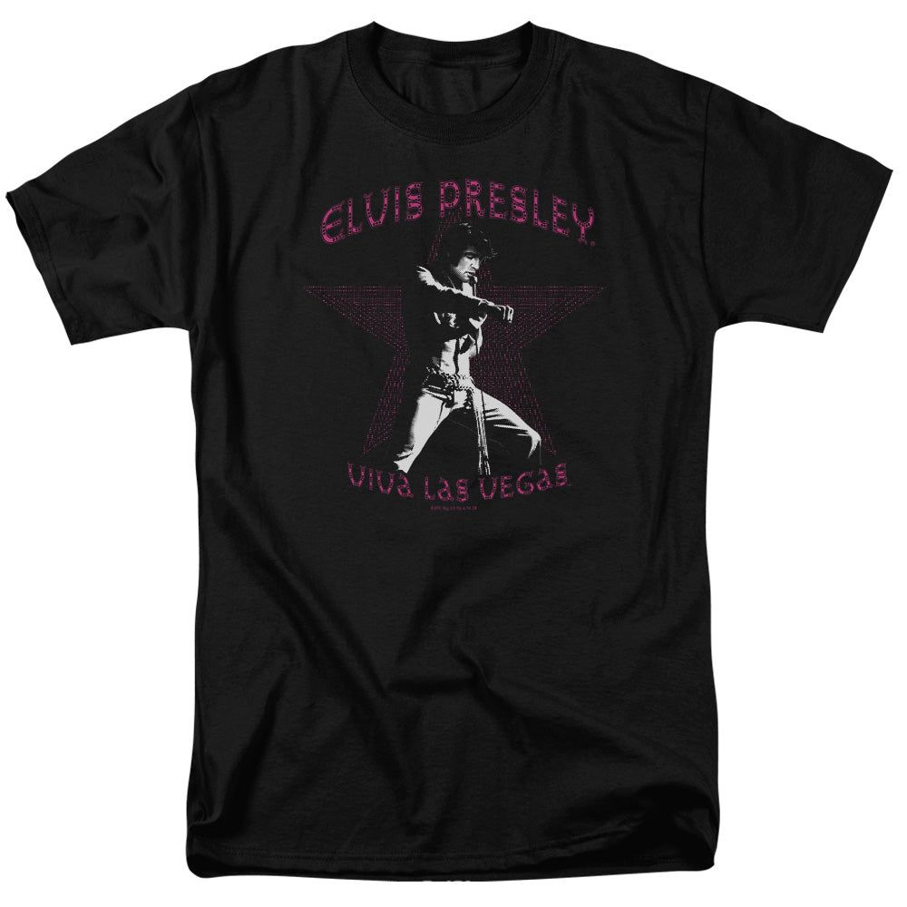 Elvis Presley Viva Las Vegas Star Mens T Shirt Black Retro Pop Classics