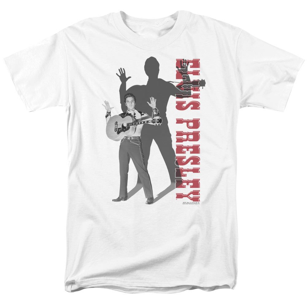 Elvis Presley Look No Hands Mens T Shirt White Retro Pop Classics