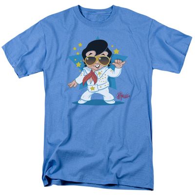 Elvis Presley Jumpsuit Mens T Shirt Carolina Blue Retro Pop Classics