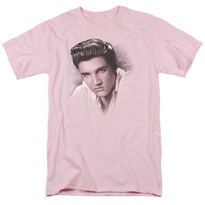 Elvis Presley The Stare Mens T Shirt Pink Retro Pop Classics