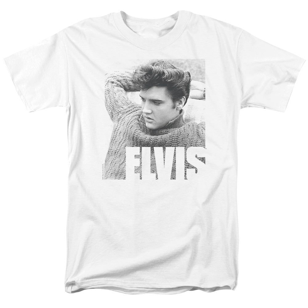 Elvis Presley Relaxing Mens T Shirt White Retro Pop Classics