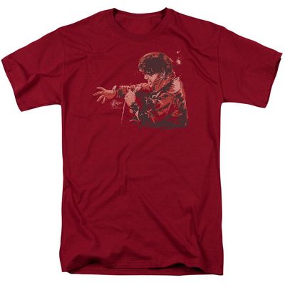 Elvis Presley Red Comback Mens T Shirt Cardinal Retro Pop Classics