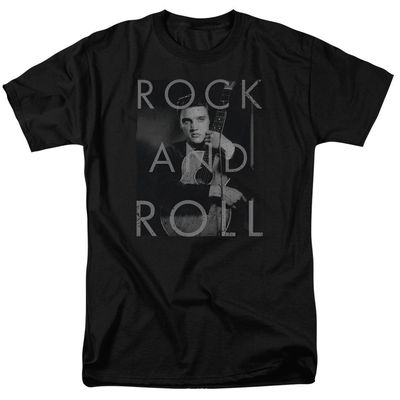 Elvis Presley Rock And Roll Mens T Shirt Black Retro Pop Classics