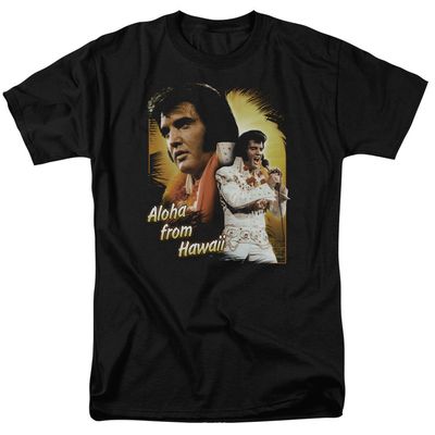 Elvis Presley Aloha Mens T Shirt Black Retro Pop Classics