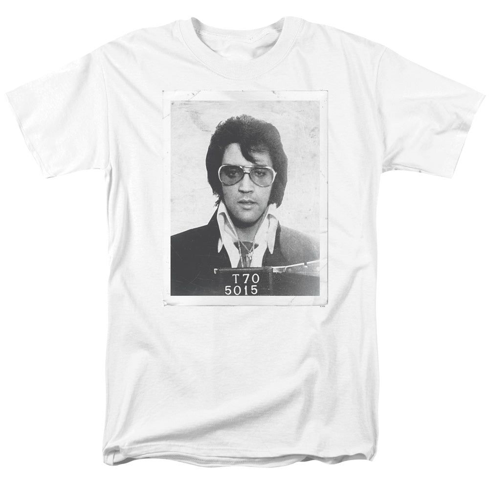Elvis Presley Framed Mens T Shirt White Retro Pop Classics