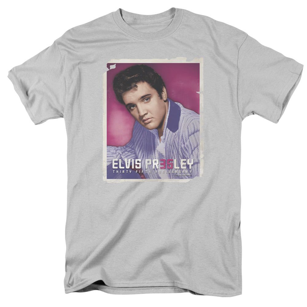 Elvis Presley 35 Jacket Mens T Shirt Silver Retro Pop Classics