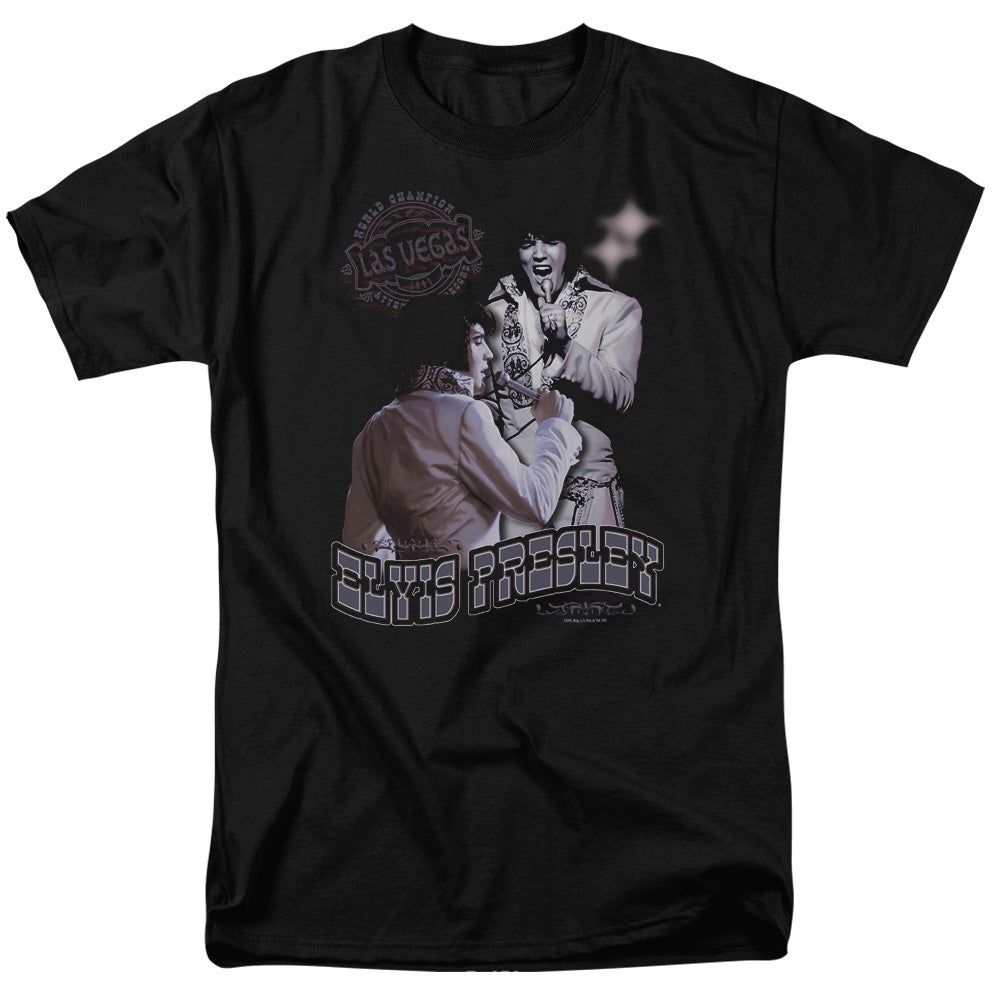Elvis Presley Violet Vegas Mens T Shirt Black Retro Pop Classics