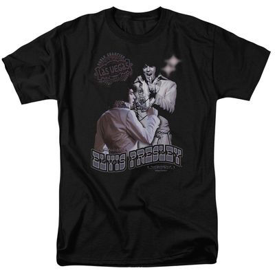 Elvis Presley Violet Vegas Mens T Shirt Black Retro Pop Classics