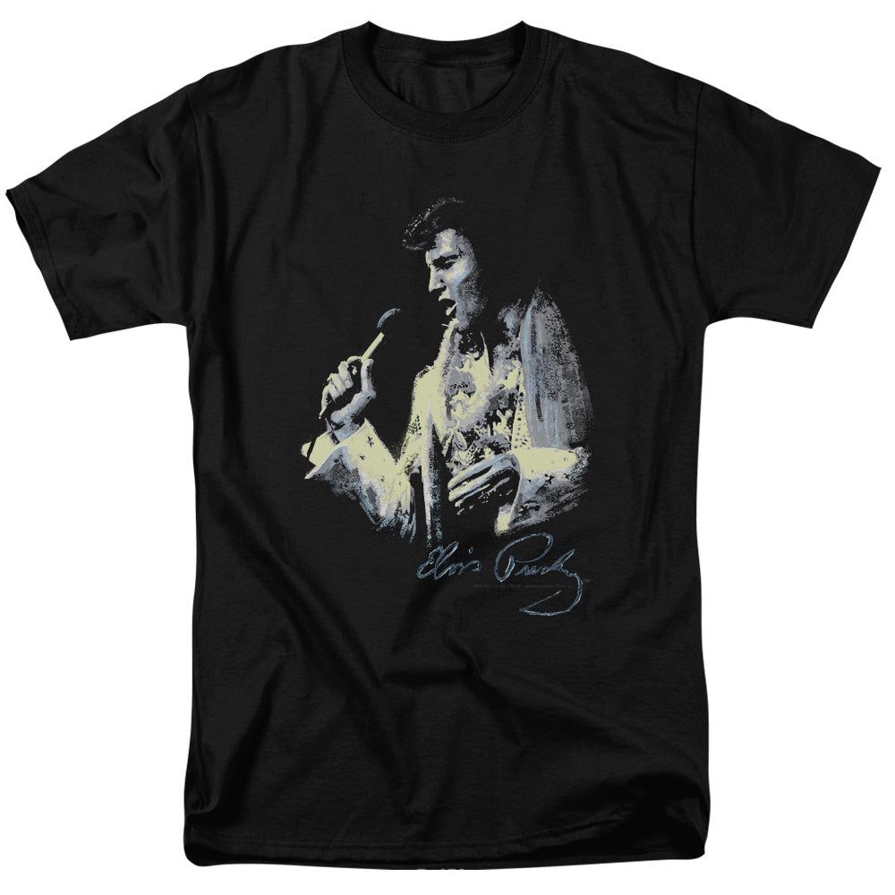 Elvis Presley Painted King Mens T Shirt Black Retro Pop Classics