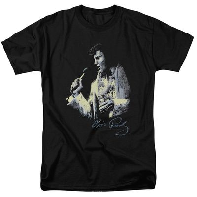 Elvis Presley Painted King Mens T Shirt Black Retro Pop Classics