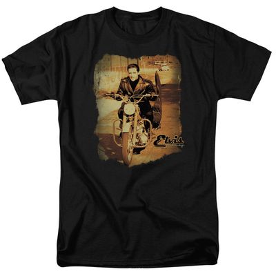 Elvis Presley Hit The Road Mens T Shirt Black Retro Pop Classics
