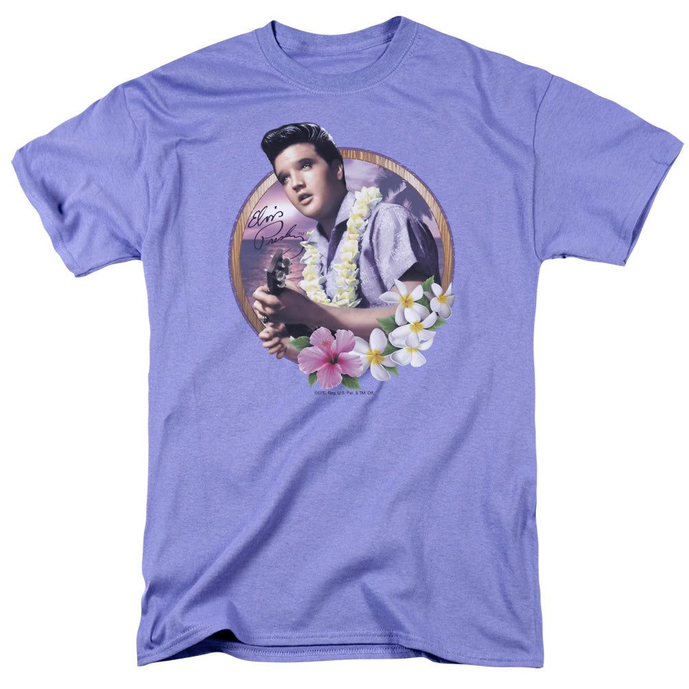 Elvis Presley Luau King Mens T Shirt Lavender Retro Pop Classics