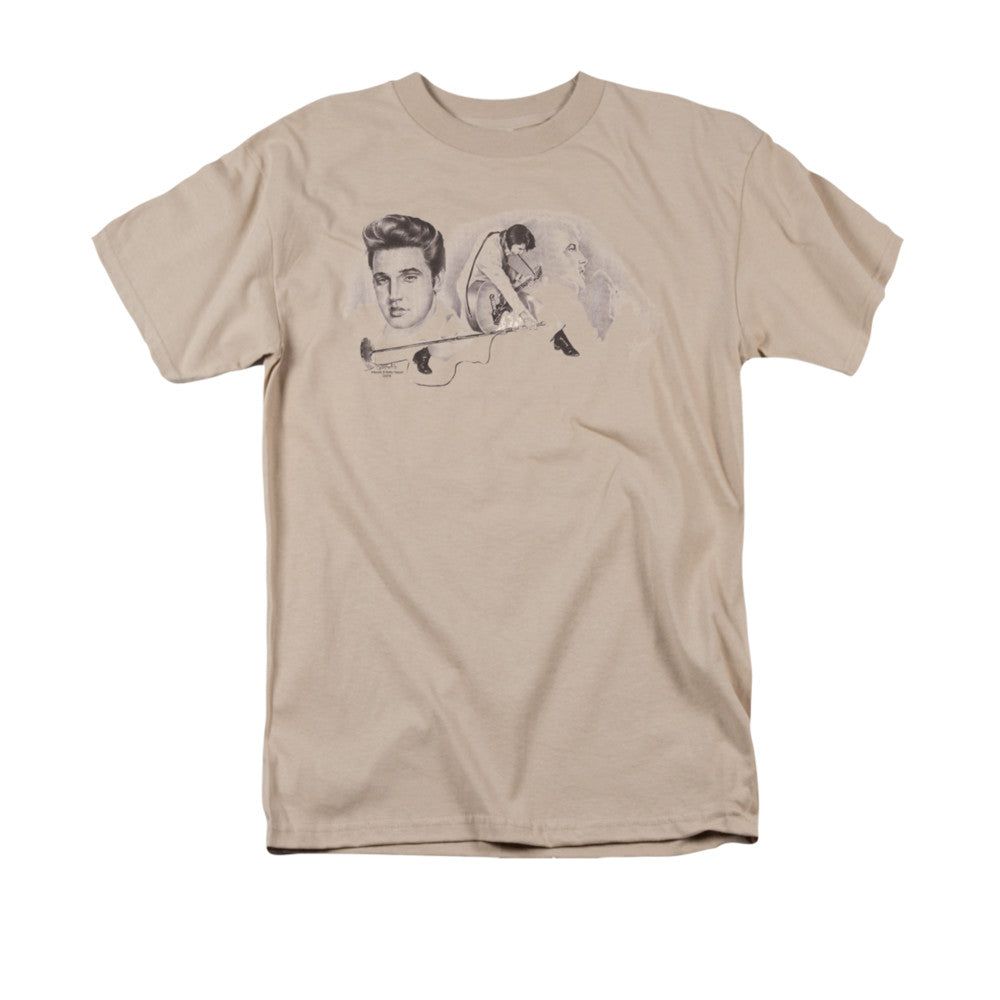 Elvis Presley American Trilogy Mens T Shirt Sand Retro Pop Classics