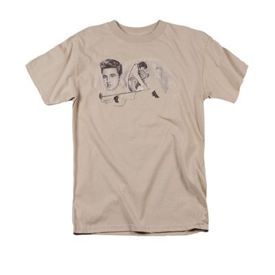 Elvis Presley American Trilogy Mens T Shirt Sand Retro Pop Classics