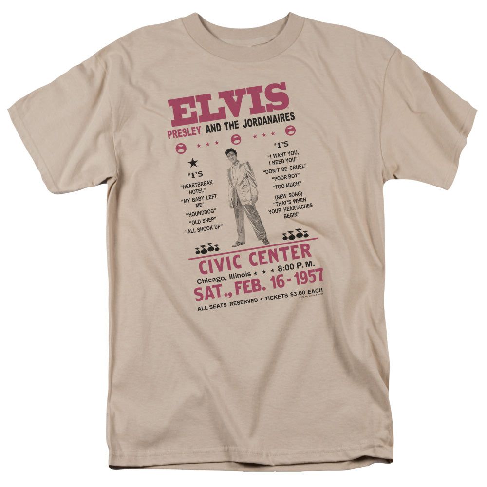Elvis Presley Jordanaires Mens T Shirt Sand Retro Pop Classics