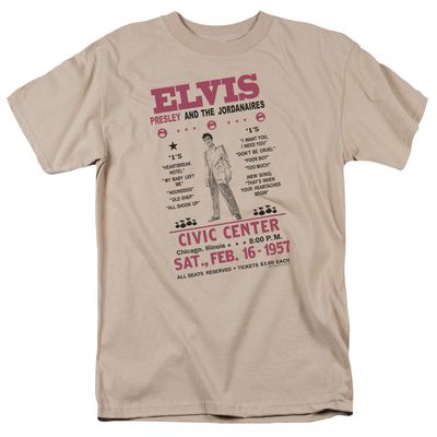 Elvis Presley Jordanaires Mens T Shirt Sand Retro Pop Classics