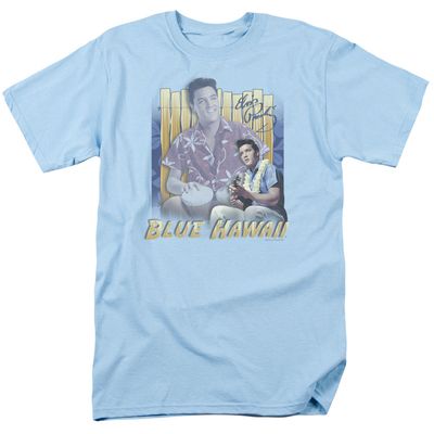 Elvis Presley Blue Hawaii Mens T Shirt Carolina Blue Retro Pop Classics
