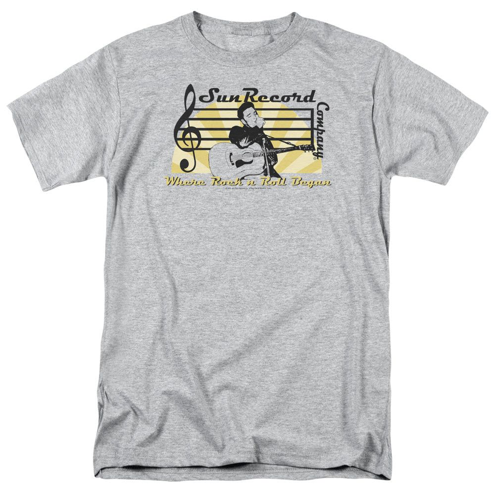 Sun Records Sun Record Company Mens T Shirt Athletic Heather Retro Pop Classics
