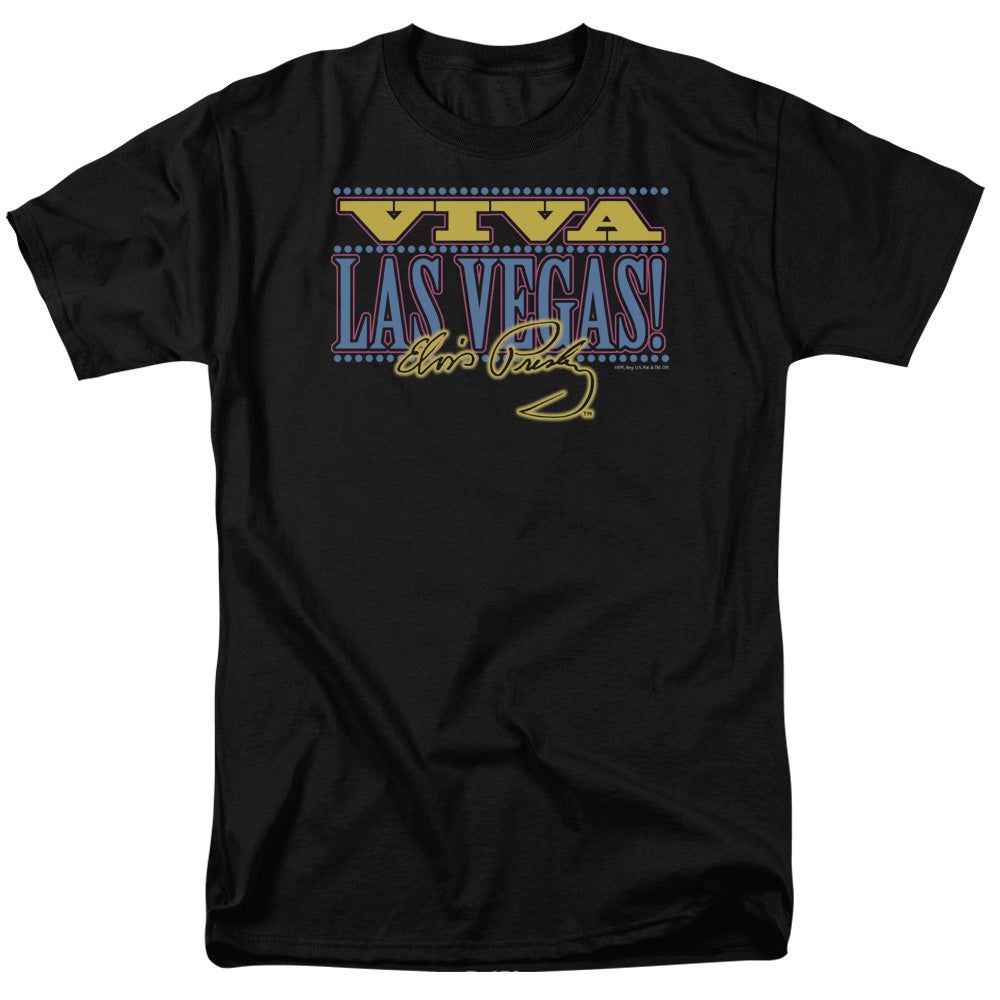 Elvis Presley Viva Las Vegas Mens T Shirt Black Retro Pop Classics