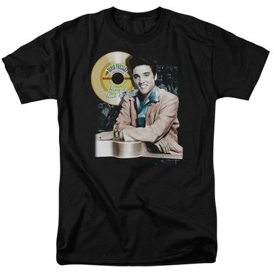 Elvis Presley Gold Record Mens T Shirt Black Retro Pop Classics
