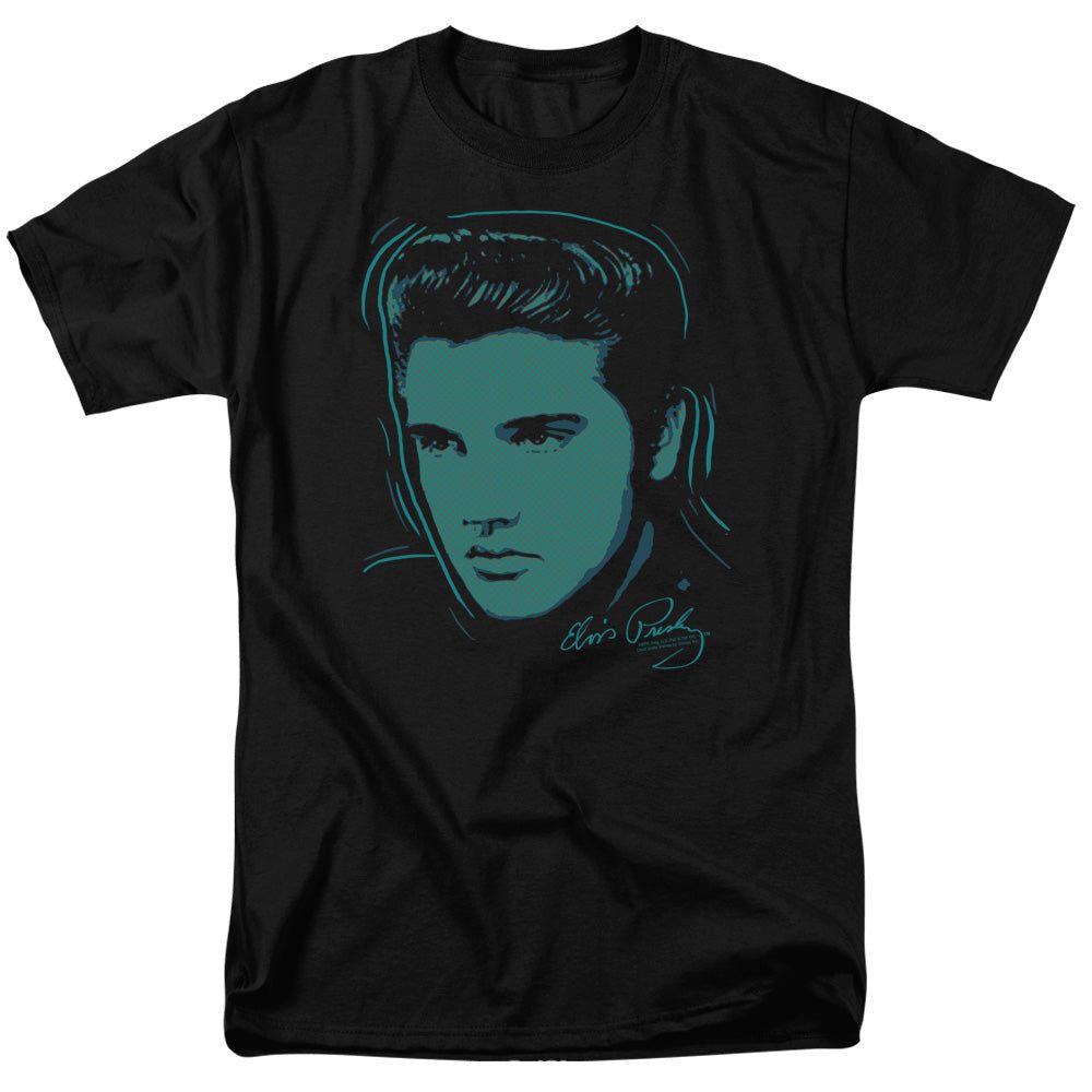Elvis Presley Young Dots Mens T Shirt Black Retro Pop Classics