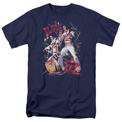Elvis Presley Eagle Elvis Mens T Shirt Navy Retro Pop Classics