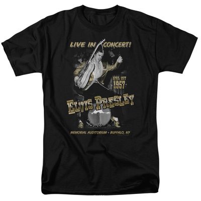 Elvis Presley Live In Buffalo Mens T Shirt Black Retro Pop Classics