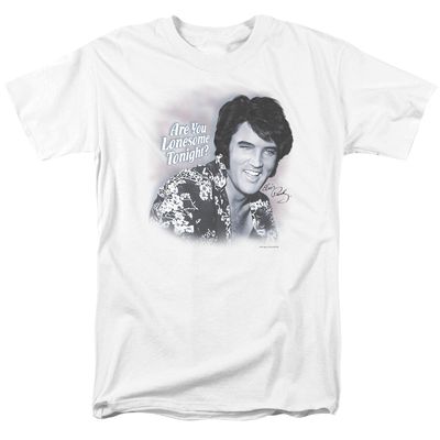 Elvis Presley Lonesome Tonight Mens T Shirt White Retro Pop Classics