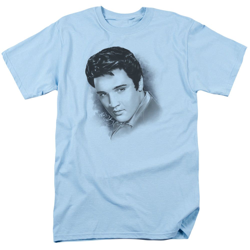 Elvis Presley Dreamy Mens T Shirt Light Blue Retro Pop Classics