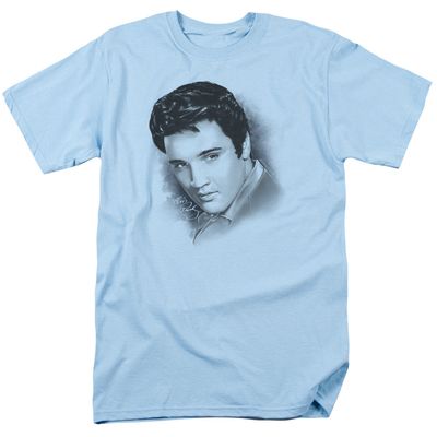 Elvis Presley Dreamy Mens T Shirt Light Blue Retro Pop Classics