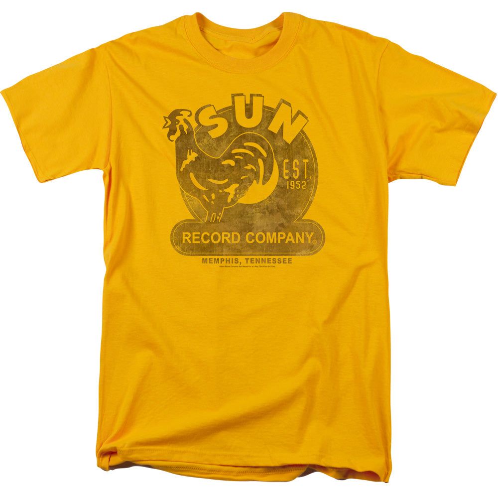 Sun Records Mens T Shirt Gold Retro Pop Classics