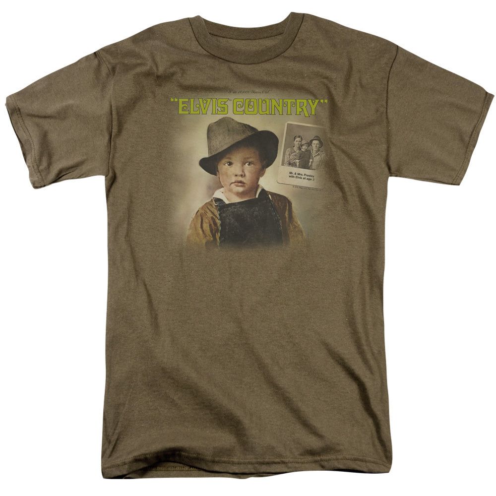Elvis Presley Elvis Country Mens T Shirt Safari Green Retro Pop Classics