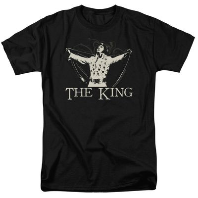 Elvis Presley Ornate King Mens T Shirt Black Retro Pop Classics