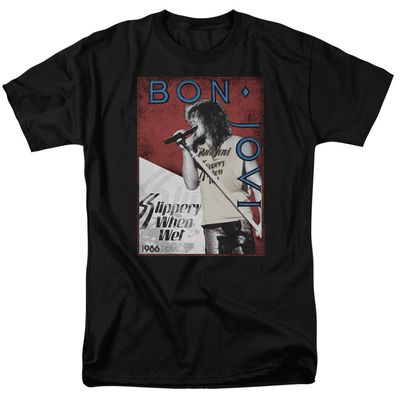 Bon Jovi 86 Tour Mens T Shirt Black Retro Pop Classics