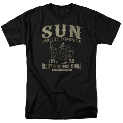 Sun Records Rockabilly Bird Mens T Shirt Black Retro Pop Classics