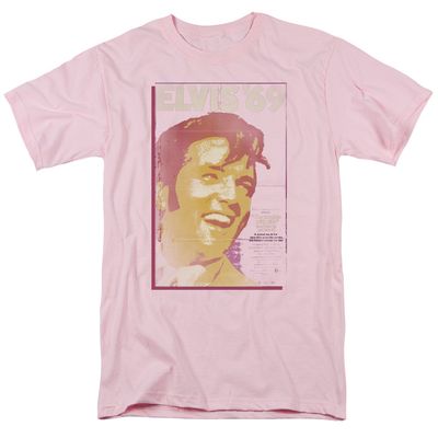 Elvis Presley Trouble With Girls Mens T Shirt Pink Retro Pop Classics