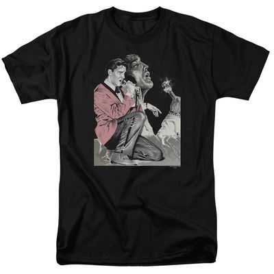 Elvis Presley Rock N Roll Smoke Mens T Shirt Black Retro Pop Classics