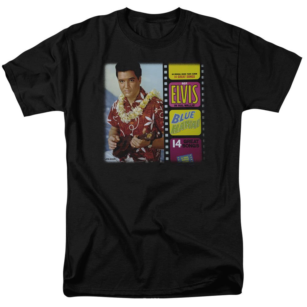 Elvis Presley Blue Hawaii Album Mens T Shirt Black Retro Pop Classics