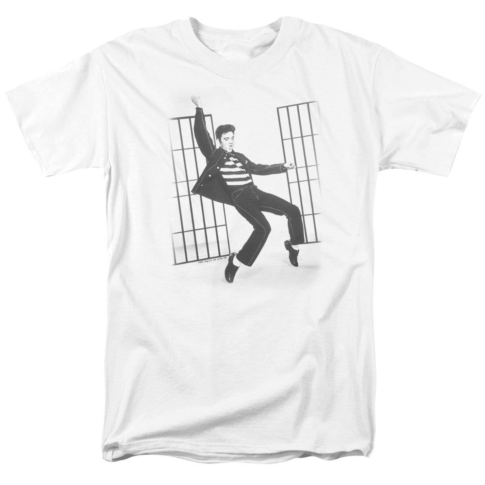 Elvis Presley Jailhouse Rock Mens T Shirt White Retro Pop Classics