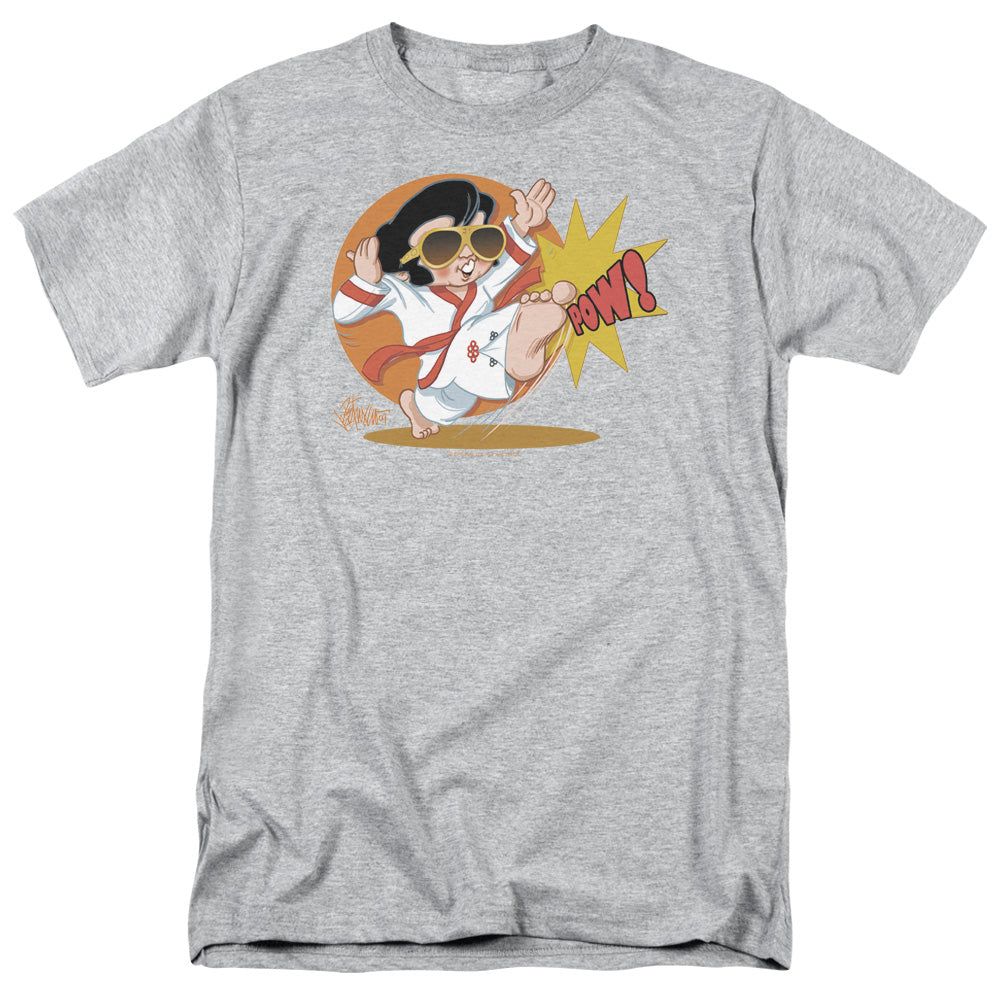 Elvis Presley Karate King Mens T Shirt Athletic Heather Retro Pop Classics