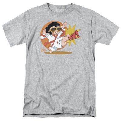 Elvis Presley Karate King Mens T Shirt Athletic Heather Retro Pop Classics
