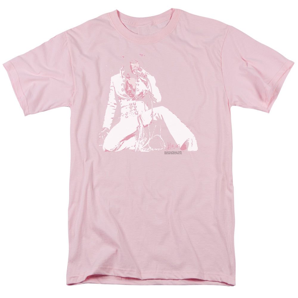 Elvis Presley Please Love Me Mens T Shirt Hot Pink Retro Pop Classics