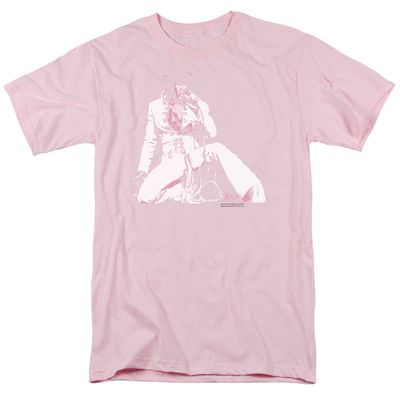 Elvis Presley Please Love Me Mens T Shirt Hot Pink Retro Pop Classics