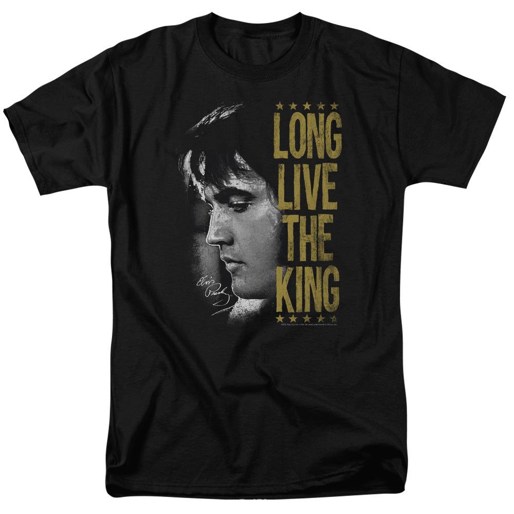 Elvis Presley Long Live The King Mens T Shirt Black Retro Pop Classics