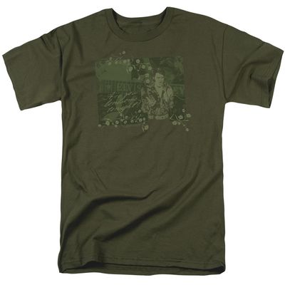 Elvis Presley That 70S Elvis Mens T Shirt Military Green Retro Pop Classics