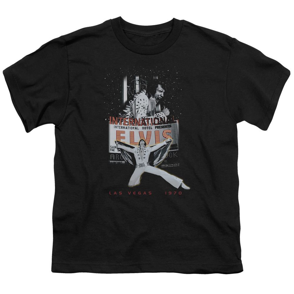 Elvis Presley Las Vegas Mens T Shirt Black Retro Pop Classics